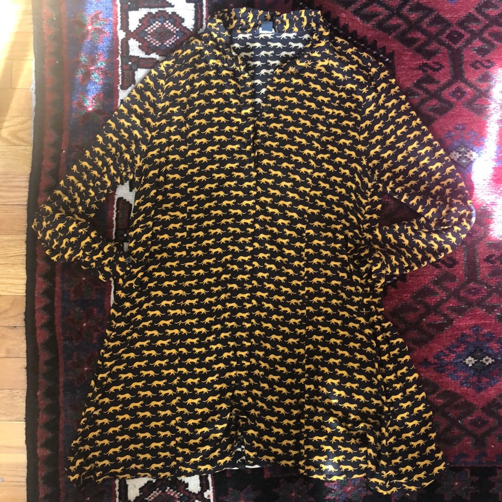 Monki tiger print shirt dress